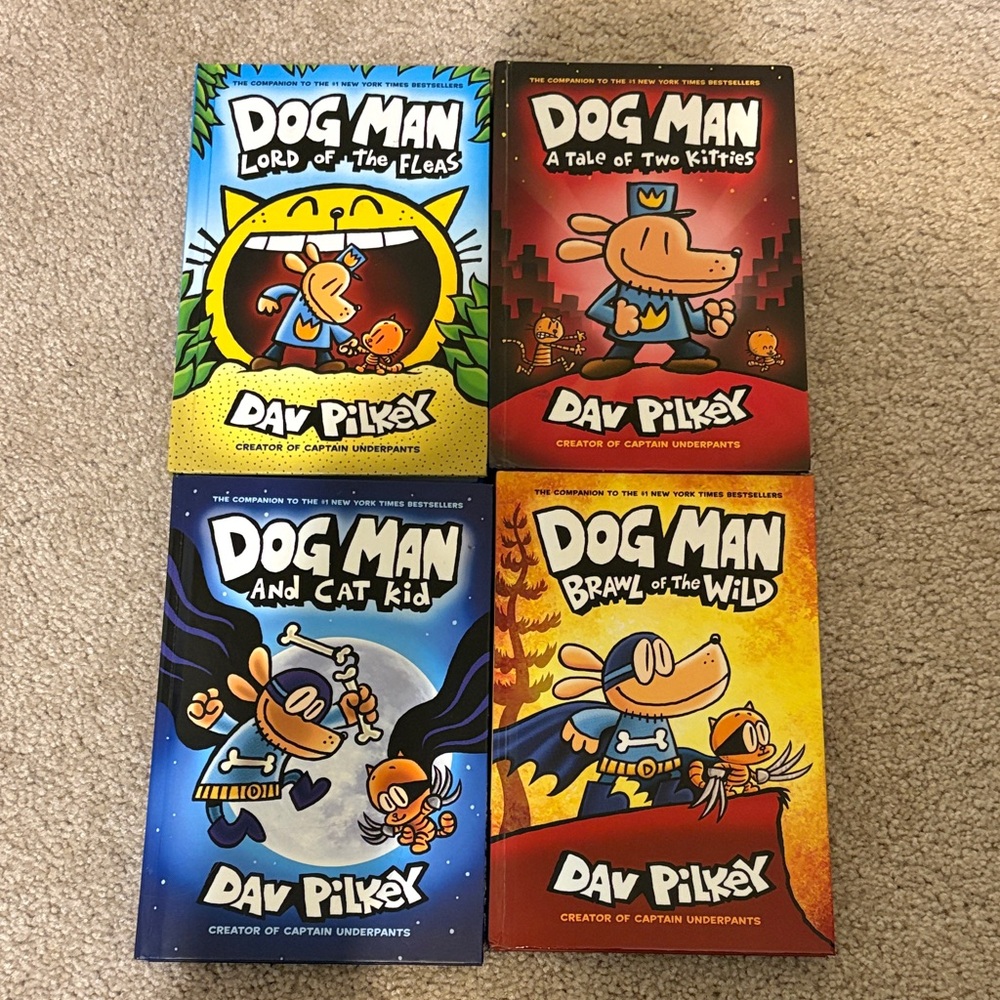 Dog Man Book Set by - Multicolor